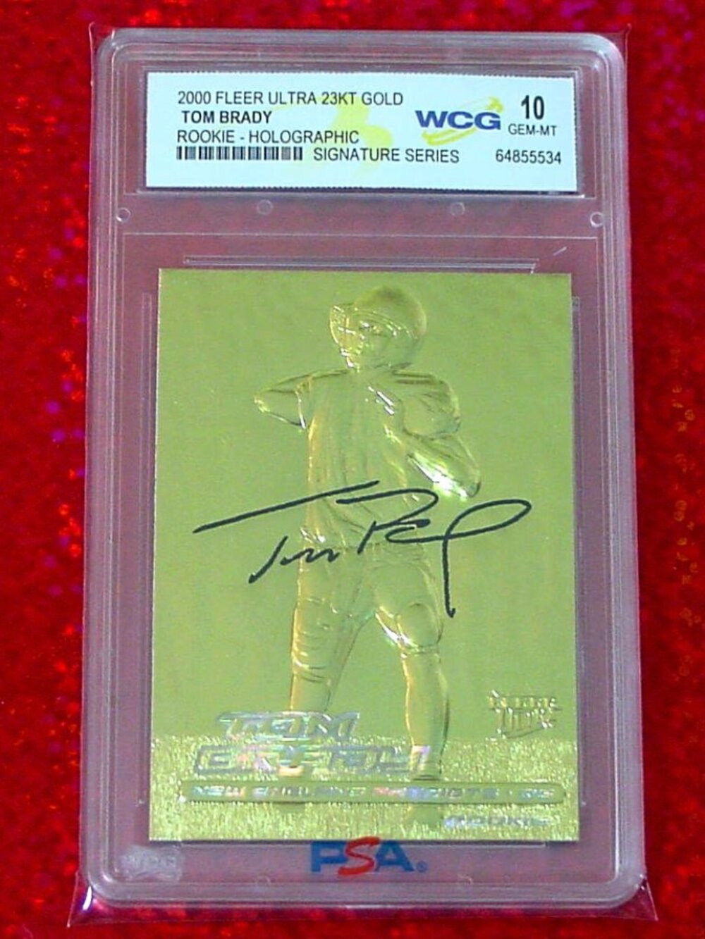 Tom Brady Autograph 23KT Gold Card
